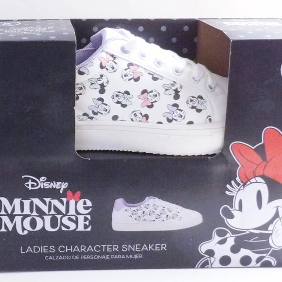 Disney MINNIE MOUSE Ladies Sneaker Size 8 New In Box  Purple Lining - Picture 7 of 12
